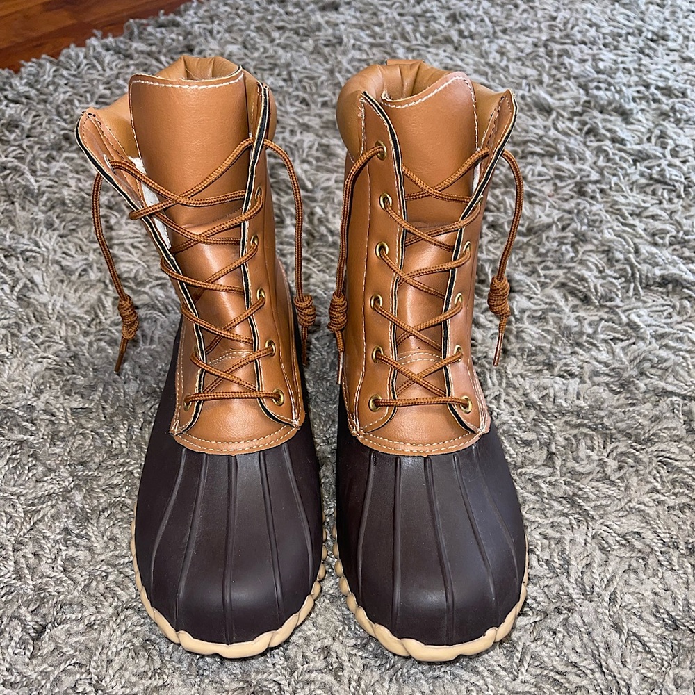 Outwoods Brown and Tan Lace Up Boots